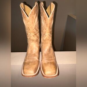 Shyanne Tan and Black Leather Cowboy Boots